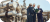Three people stood together onsite at Rotterdam refinery, Netherlands.
